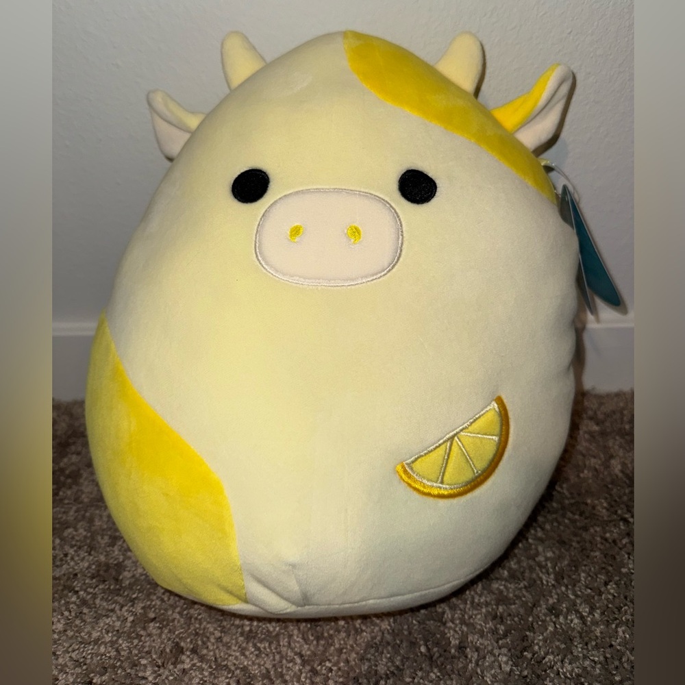 NWT FTM 12in Dagmar Lemon Cow Squishmallow